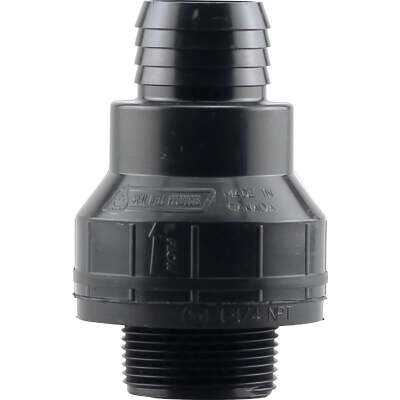 PLUMBEEZE 1-1/4 In. ABS Thermoplastic Full-Flow Sump Pump Check Valve